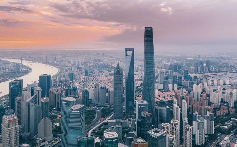 Shanghai during sunrise