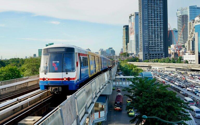 Bangkok's BTS sky train - public transportation system