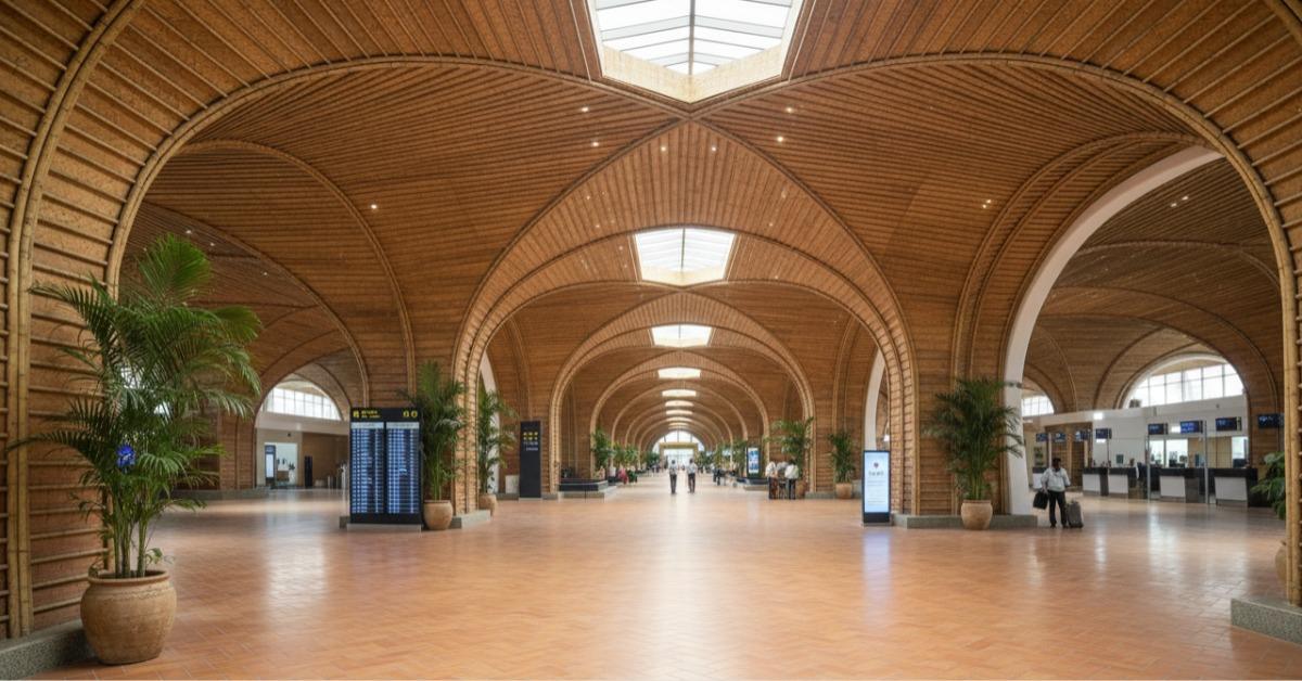 Representation of India’s first nature-themed airport at Guwahati.