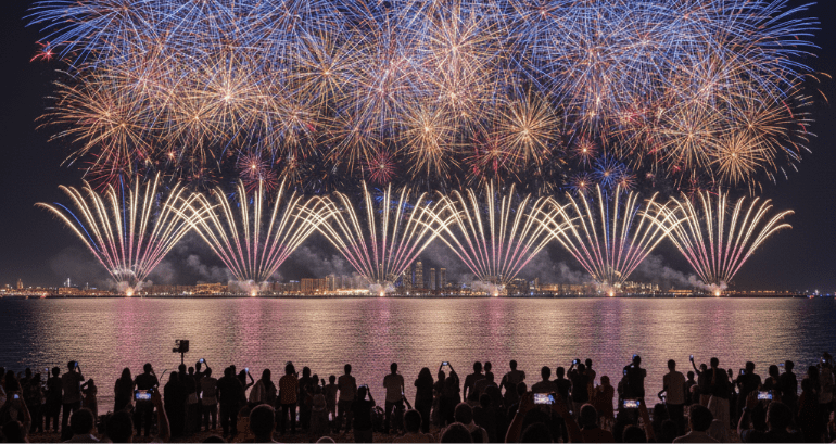 AI-Generated Representational image: NYE fireworks