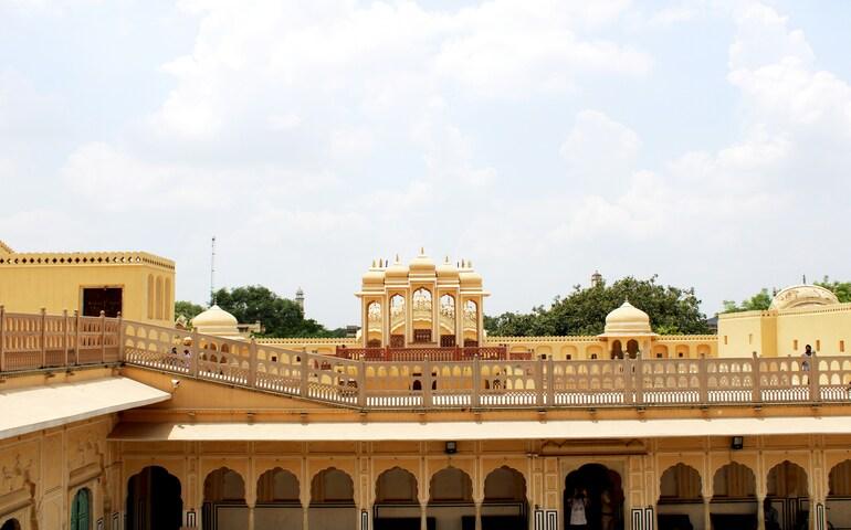 A View of a Palace From a Balcony
