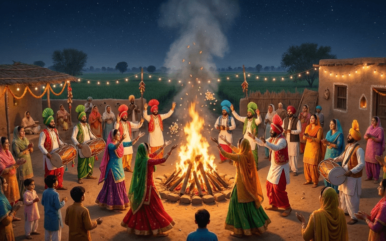 Lohri celebration image for representation purposes