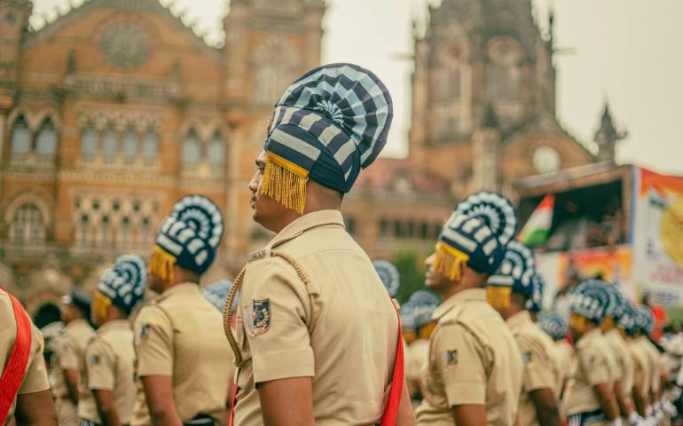 Parade in Mumbai in front of BMC office

