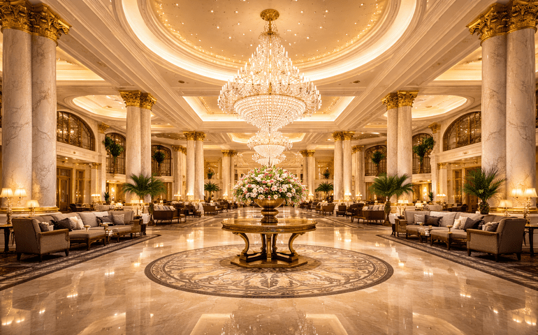 That first step into luxury… you can almost hear the spa calling.