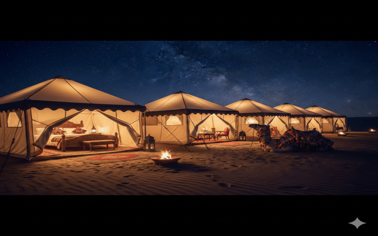 Sleeping under a billion stars, give or take a few.