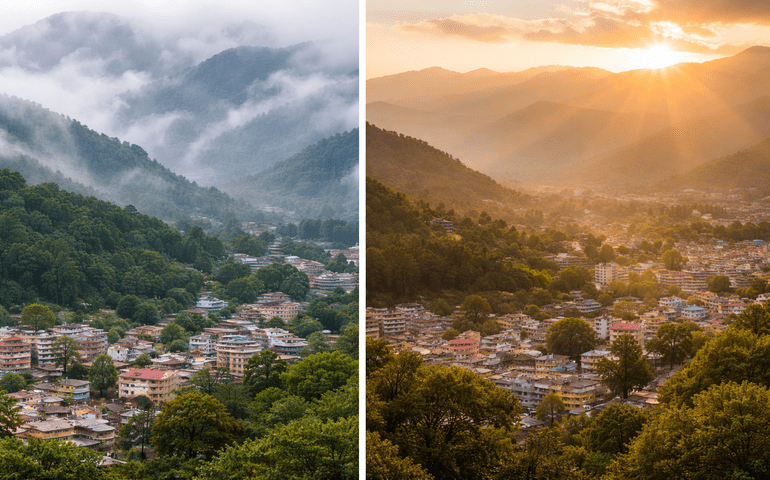 Same city, different moods