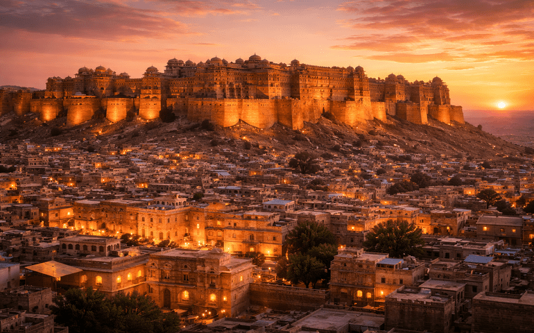 When the fort turns liquid gold.