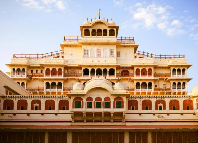 Facade of Chandra Mahal, Jaipur
