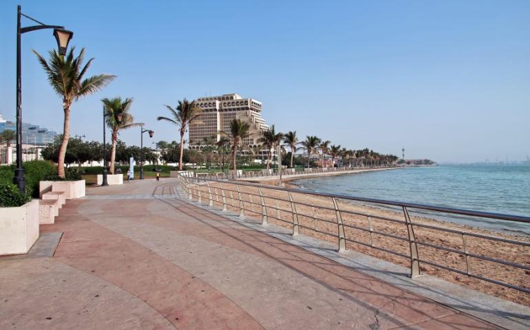 The promenade on Red Sea in Jeddah, Saudi Arabia