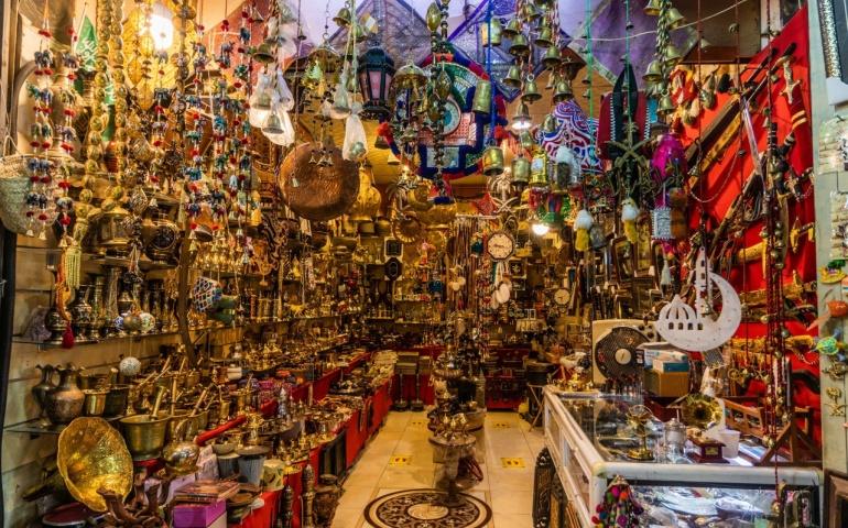 Antiquities store in Souq Al Zel market in Riyadh, Saudi Arabia