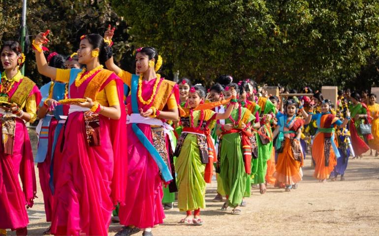 Holi at Bolpur, Shantiniketan