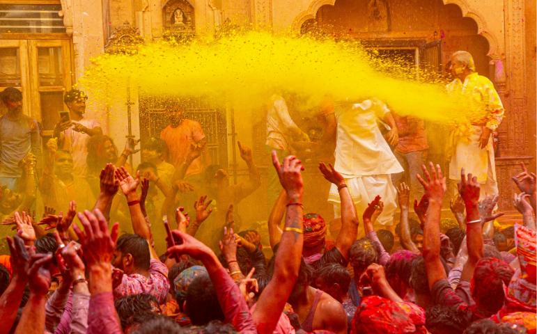 Holi in Mathura