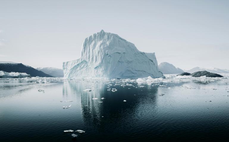 Arctic Iceberg, reflected