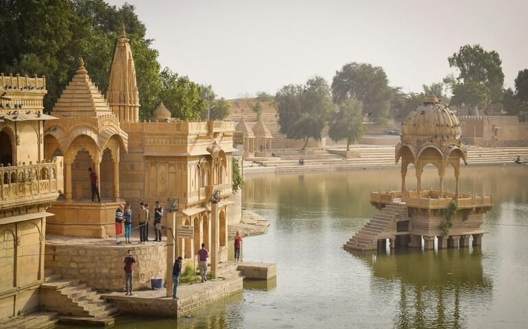 Cenotaph on Gadsisar Lake, Jaisalmer - Rajasthan (India)
