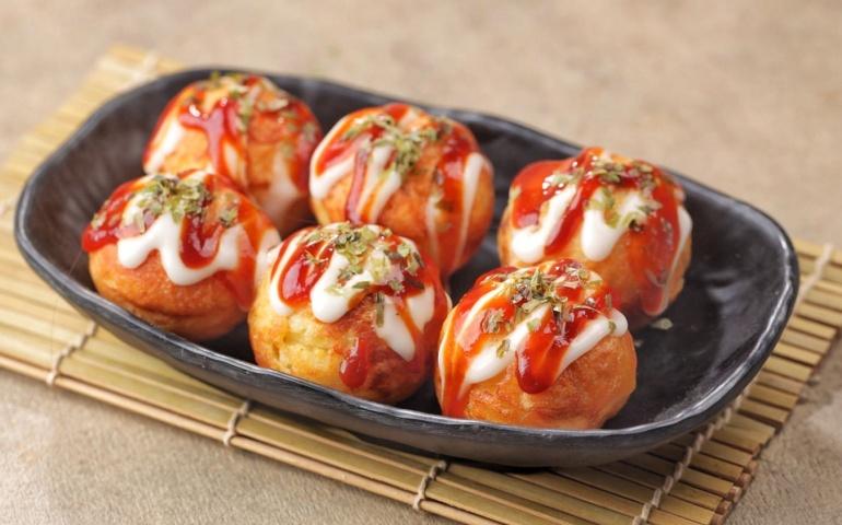 Takoyaki - popular food from the Kansai region in Japan