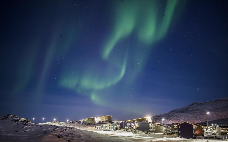 Northern lights above Nuuk.
