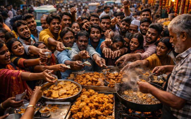 The unofficial queue: whoever gets closest wins.