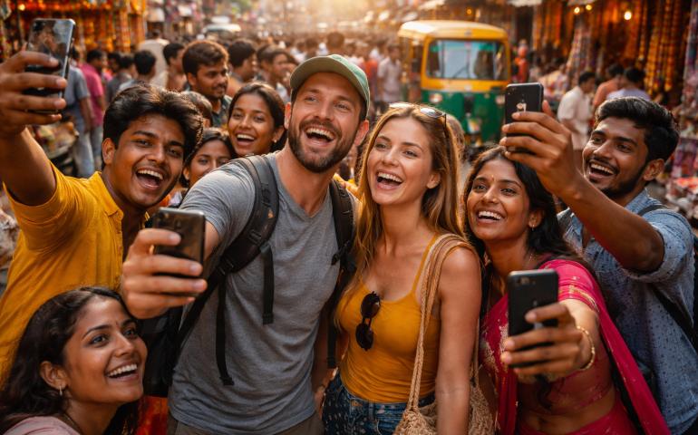 When a casual walk turns into a mini celebrity moment.