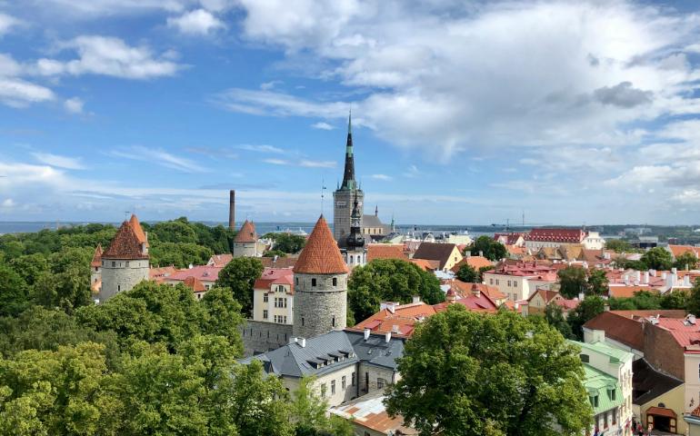 View of the Skyline of Old Town Tallinn