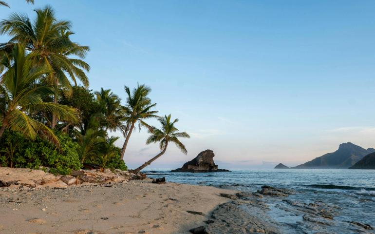 Tropical Beach Sunrise on Kuata Island, Fiji