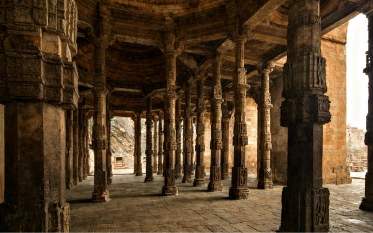 Intricate Stone Columns in Ajmer, Rajasthan