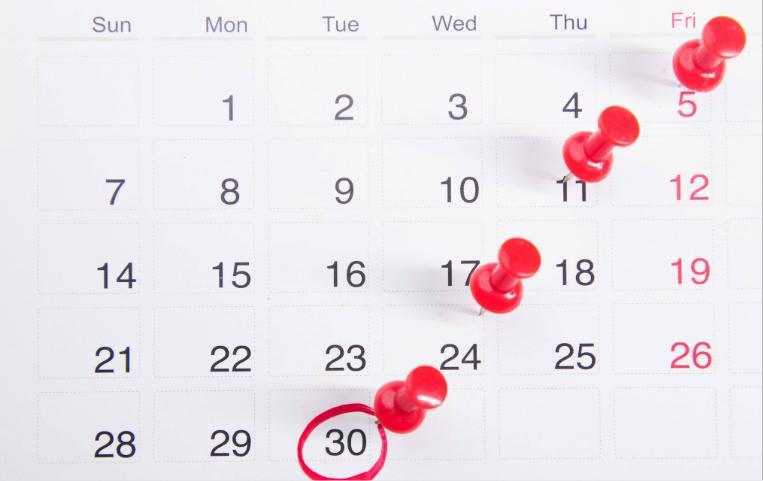 Image of a Marked Calendar