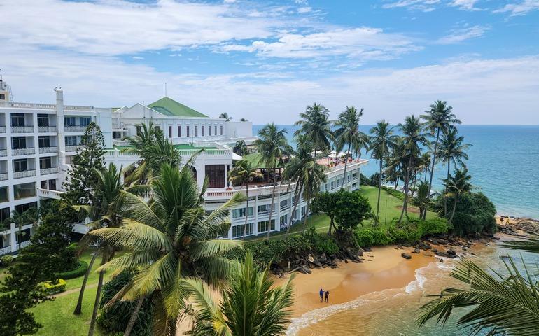 
The Mount Lavinia Hotel, perched above Mount Lavinia Beach