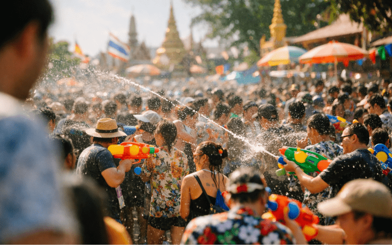 Songkran Festival Celebration 
AI-generated representational image