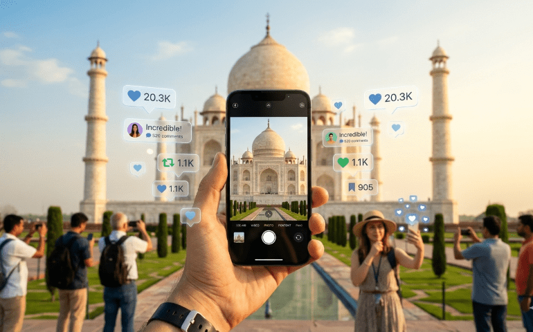 People taking photos for the Gram