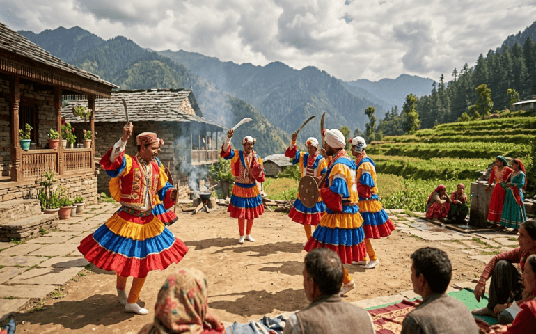 Choliya dance AI Generated image for representational purpose