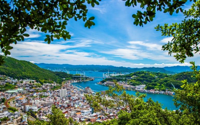 Streetscape of Onomichi, Hiroshima Prefecture, Japan