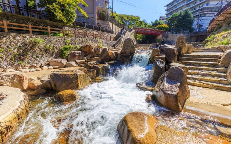 Arima hot spring resort in Kobe in Hyogo Prefecture in Japan