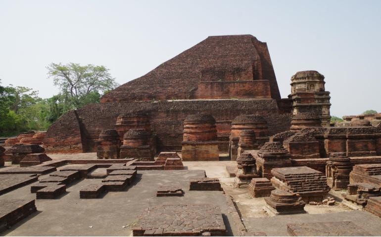 Ruins of Nalanda Mahavihara, the excavated site of Nalanda University