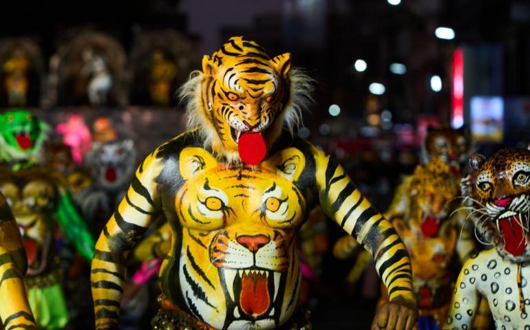 Pulikali dance performance