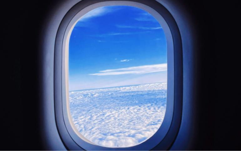 Snapshot of Airplane Window
