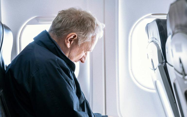 Senior Citizen on a Flight