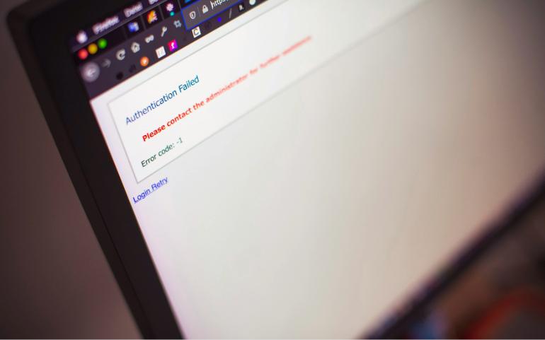 Error on the website