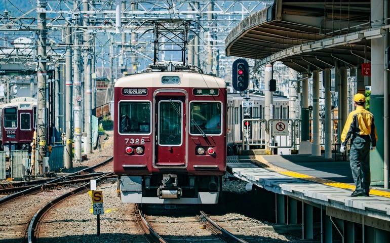 Railway to Arashiyama Bamboo Forest