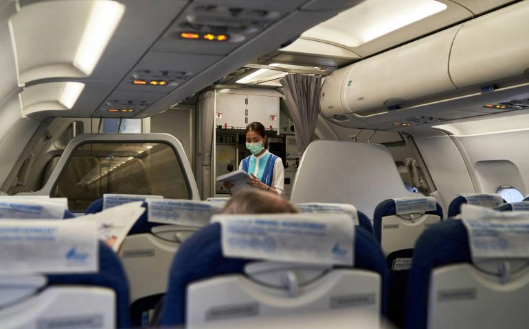 Cabin Crew on the Bangkok Flight