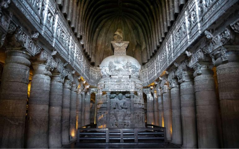 Grand Stupa, Ajanta Caves, Maharashtra