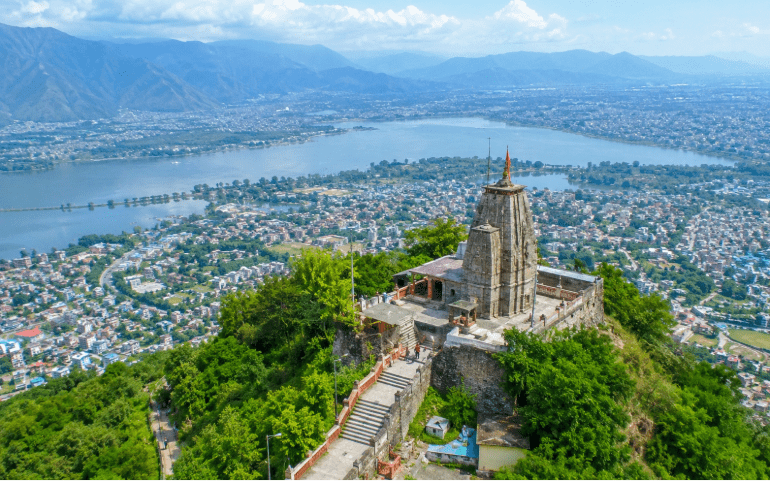 AI-generated view of Shankaracharya Temple
