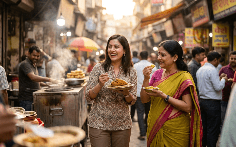 Food walk in Delhi