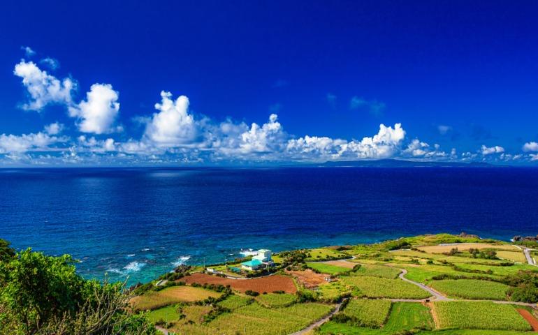 Summer Landscape at Yoron island in Kagoshima Prefecture, Japan
