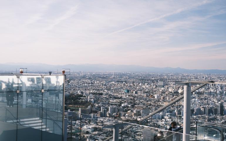 Tokyo City from the observation deck at Shibuya Sky