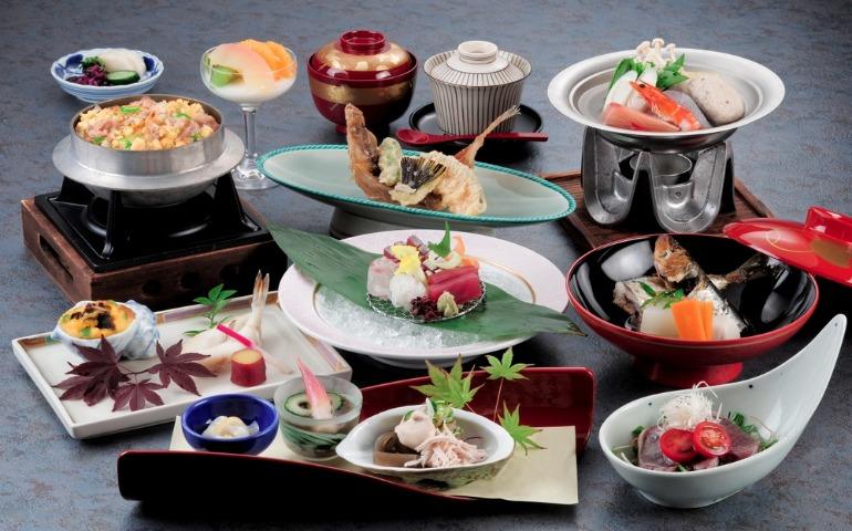 A luxurious Japanese course meal - traditional Kaiseki