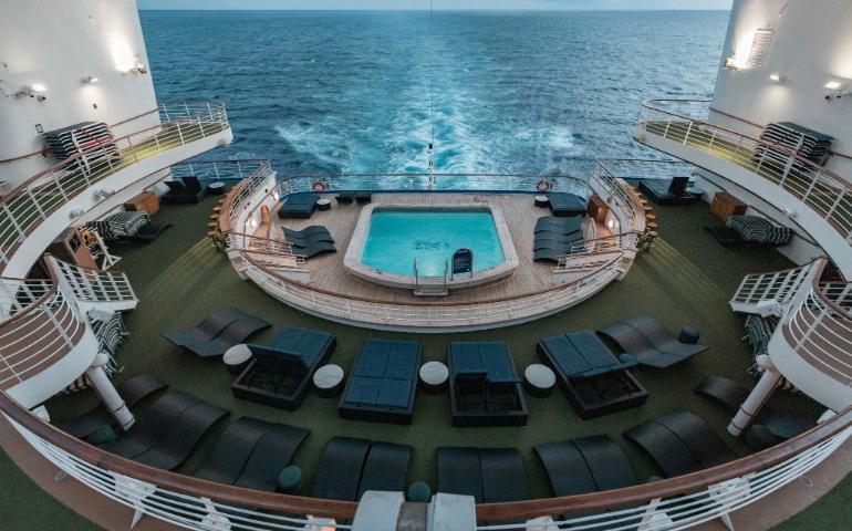 Pool inside a cruise ship
