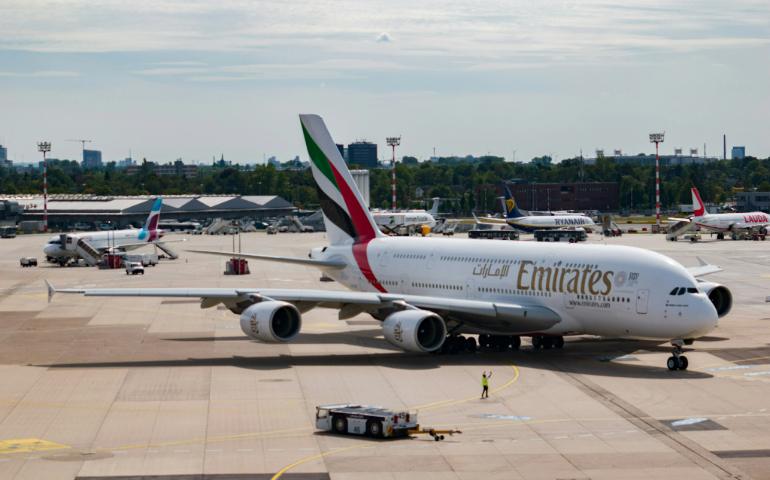 Emirates Flight on the Airport