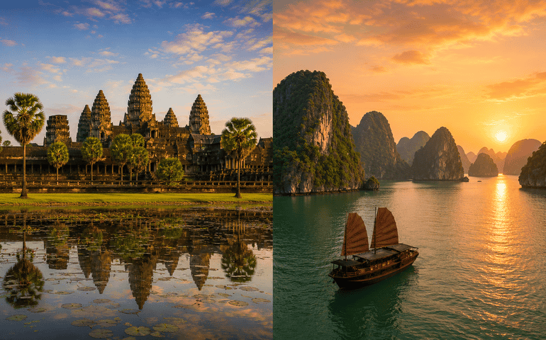 Cambodia and Vietnam in one frame
