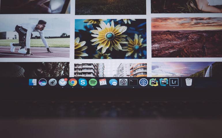 Random images on the screen of a computer