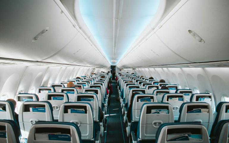Almost empty airplane
